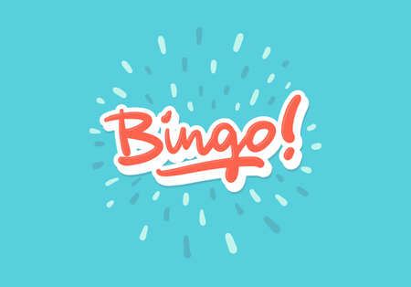 Bingo vector logo postcard with splash effectの写真素材