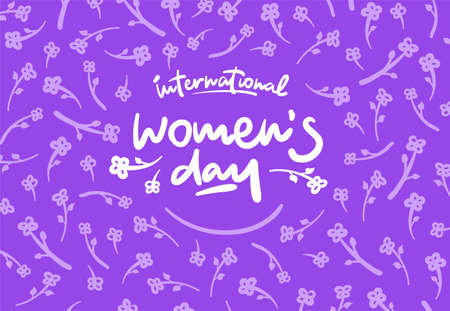 International womens day lettering vector logo postcardの写真素材