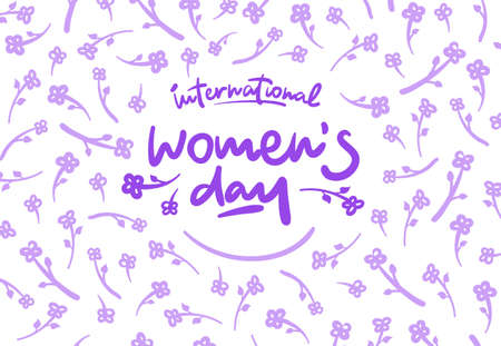 International womens day lettering vector logo postcardの写真素材