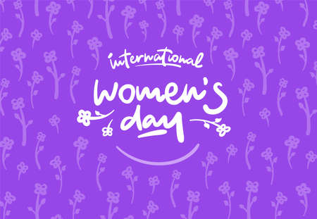 International womens day lettering vector logo postcardの写真素材
