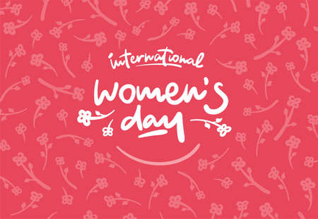 International womens day lettering vector logo postcardの写真素材