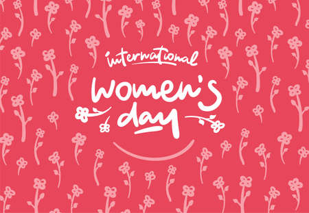 International womens day lettering vector logo postcardの写真素材