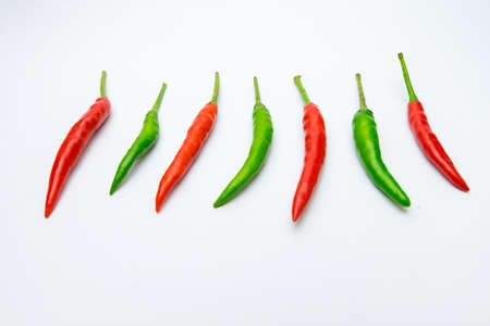 chili on white backgroundの写真素材