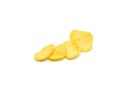 Fried shrimp chips isolated on white background