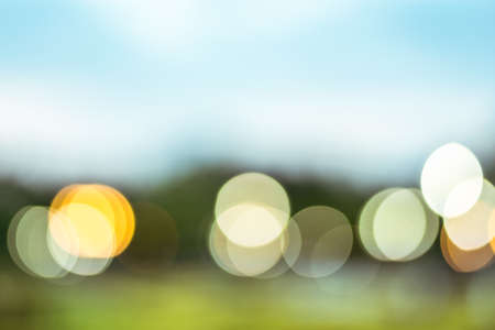 Natural bokeh background in the autumn park, motion blurの写真素材
