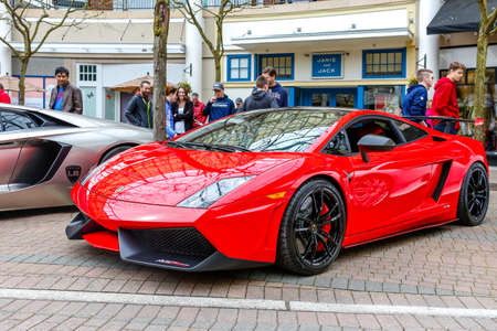 REDMOND, WA - APRIL 29, 2017: Lamborghini at Exotic car show at Redmond Town Center. The Largest Weekly Gathering Of Exotic Cars In The USA.のeditorial素材