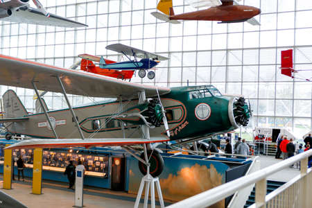 SEATTLE, WA - APRIL 8, 2017: The Museum of Flight in Seattle, WA, USA. Boeing 80A-1 NC224M is on display at the largest private air and space museum in the world.のeditorial素材