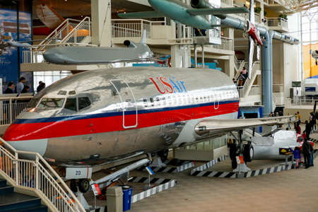 SEATTLE, WA - APRIL 8, 2017: Boeing 737-200 N213US USAir is in the Museum of Flight in Seattle, the...
