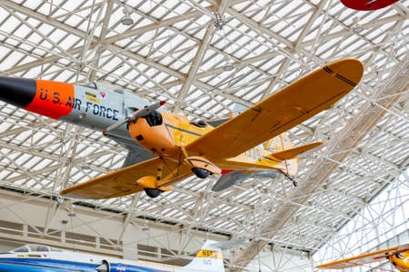 SEATTLE, WA - APRIL 8, 2017: Bowers Fly Baby N4339 in the Museum of Flight in Seattle, the largest private air and space museum in the world.  The T. A. Wilson Great Gallery.のeditorial素材
