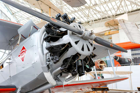 SEATTLE, WA - APRIL 8, 2017: American Railway Express aircraft in the Great Gallery of the Museum of Flight in Seattle, the largest private air and space museum in the world.のeditorial素材