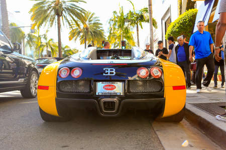 BEVERLY HILLS, CA - JUNE 10, 2017: Bugatti Veyron 16.4 owned by fashion designer Bijan parked on Rodeo Driveのeditorial素材