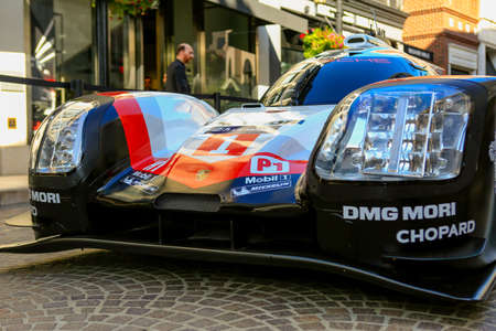 BEVERLY HILLS, CA - JUNE 10, 2017:  Futuristic Porsche 919 Hybrid. The sports car brand with the innovative Le Mans Prototype Porsche 919 Hybridのeditorial素材