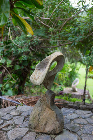 HAWAII, USA - DECEMBER 28, 2016: Sculpture garden, art by Steve Turnbull, near Kahakuloa, North Coast Maui.のeditorial素材