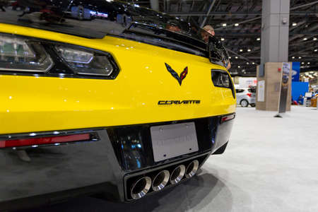 SEATTLE, WA - NOVEMBER 12, 2017: The 2018 Chevrolet Corvette offers the high performance variant - Z06 at Seattle International Auto Show.のeditorial素材