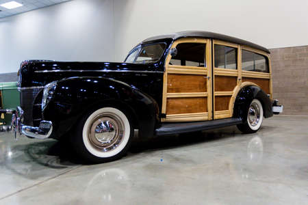 SEATTLE, WA - NOVEMBER 12, 2017: A 1940 Ford Deluxe at Seattle International Auto Show.