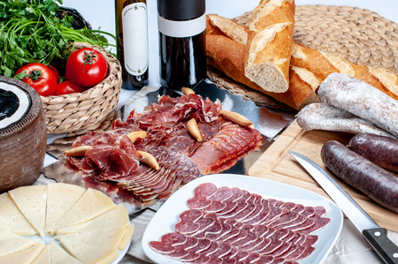 Typical spanish gourmet trayの写真素材