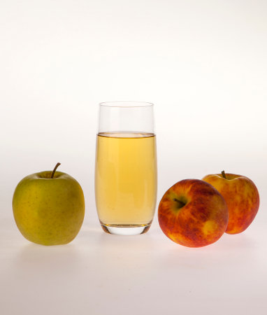 Fresh alcoholic apple drink ciderの写真素材