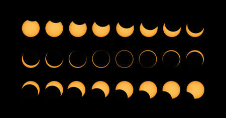 Pudukkottai, Tamil Nadu, India - December-26-2019: The annular solar eclipse totality popularly called the ring of fireのeditorial素材