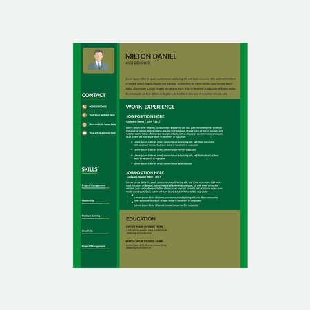 CV / Resume design, 300dpi,
cmyk, letter sizeのイラスト素材