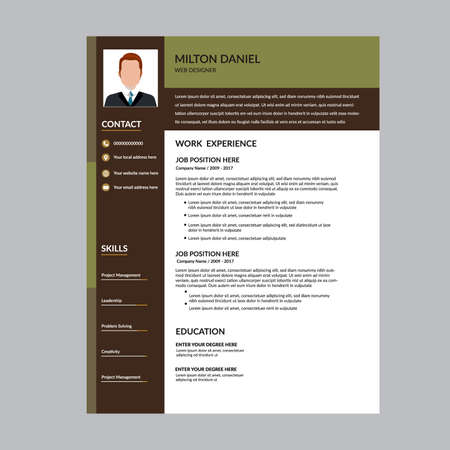 CV / Resume design, 300dpi,
cmyk, letter sizeのイラスト素材