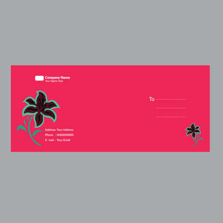 DL Envelope Design, CMYK, 300dpi, 9.5*4.125 inch sizeのイラスト素材