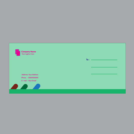 DL Envelope Design, CMYK, 300dpi, 9.5*4.125 inch sizeのイラスト素材