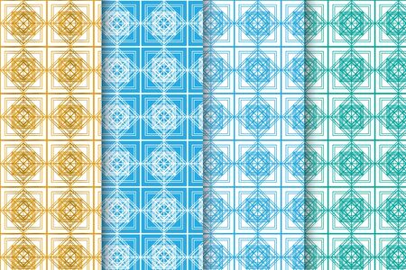 Creative Abstract Geometric Seamless Pattern Set Vectorのイラスト素材