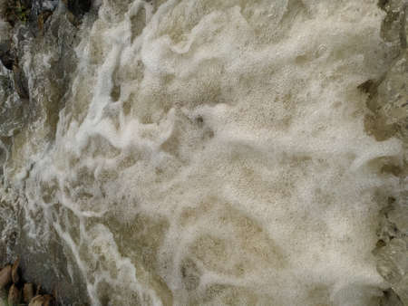 White water flowing into the river beautifulの写真素材