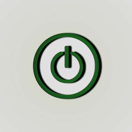 Power button colorful beautiful web icon sticker colorful white background