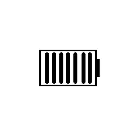 Battery icon fully charge white backgroundの写真素材