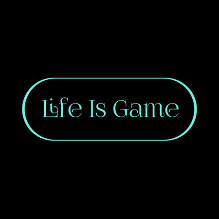 Life is great - text on button. Motivational quote.の写真素材