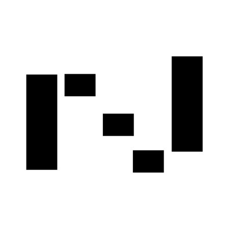 Binary code icon. Simple black symbol on white background. Vector illustration.の写真素材