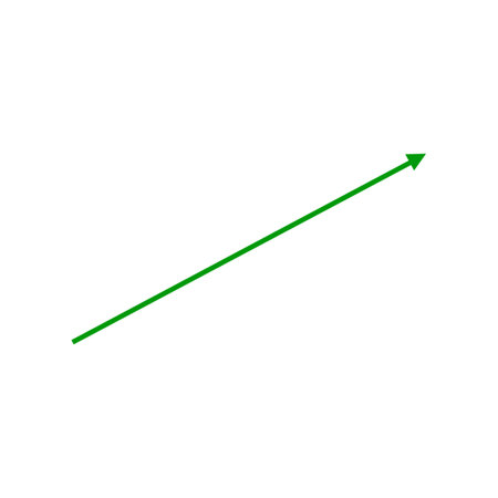 Arrow sign illustration. Green icon on white background. Flat style.の写真素材