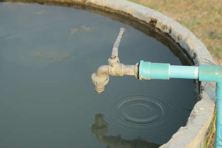 Faucet on the sink の写真素材