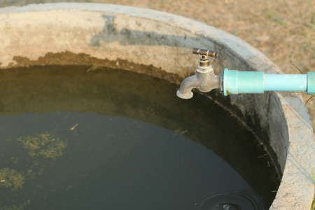 Faucet on the sink の写真素材