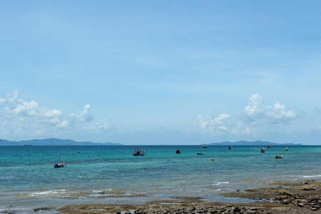 Thai fishing boat used as a vehicle for finding fish in the sea