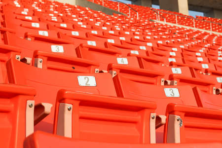 Empty stadium grandstands の写真素材