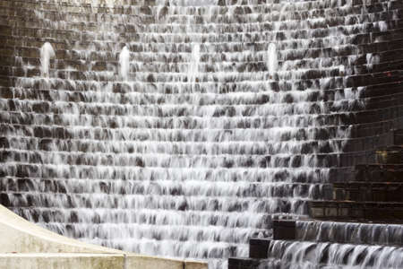 water cascading down steps - featheryの写真素材
