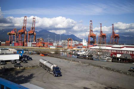 ship yards on burrard inletのeditorial素材
