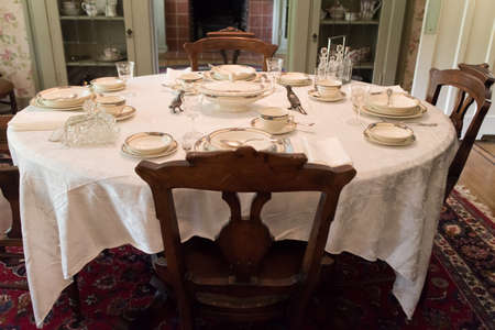 an old time dining room