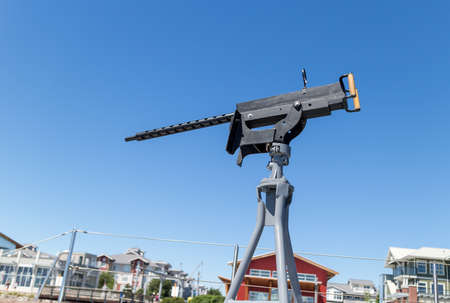 a gun aboard old shipの写真素材