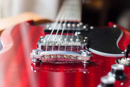 the bridge pickup on electric guitarの写真素材