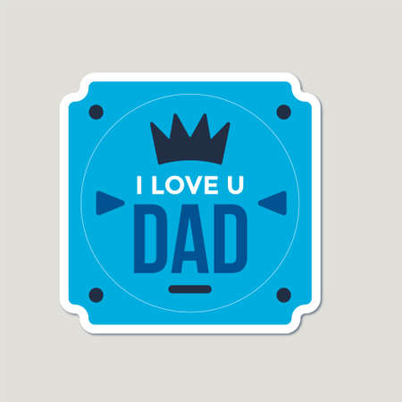 father day badge sticker vector illustrationのイラスト素材