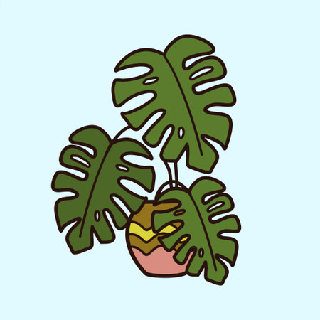 house plant flat design vector ilustrationのイラスト素材