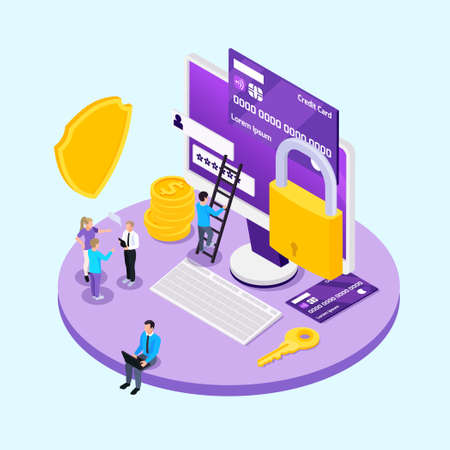 online payment 3d design vector ilustrationのイラスト素材