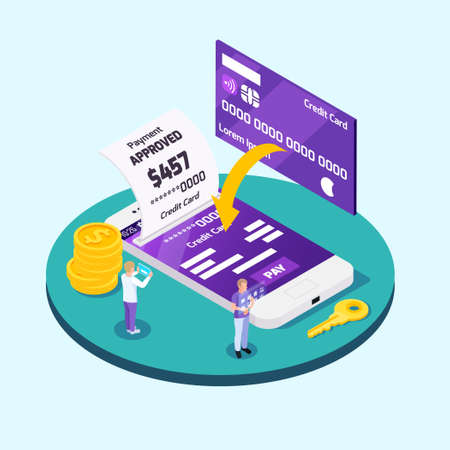 online payment 3d design vector ilustrationのイラスト素材