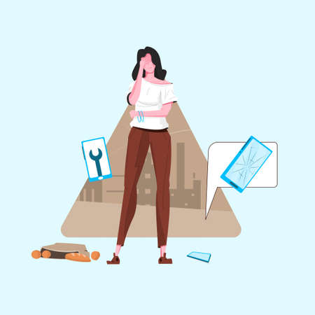 smartphone repair store vector ilustrationのイラスト素材