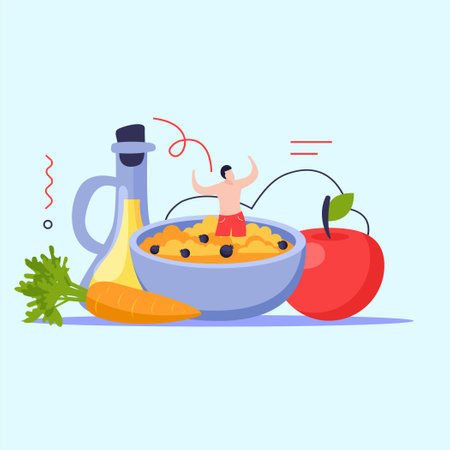 vitamin product composition with food vector ilustrationのイラスト素材