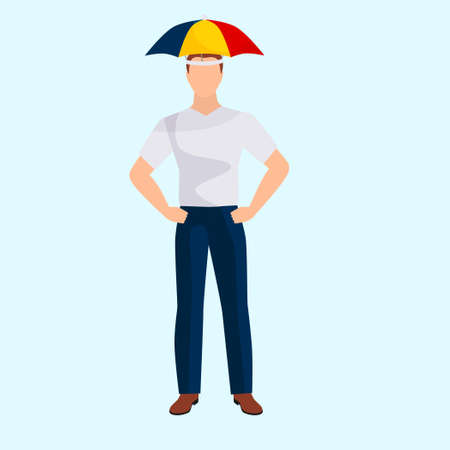 people with umbrella icon vector ilustrationのイラスト素材