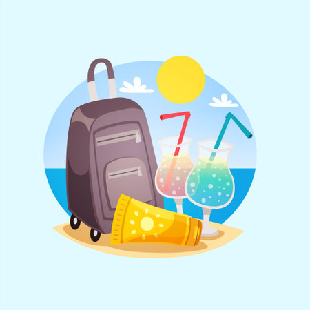 summer holiday composition icon vector ilustrationのイラスト素材